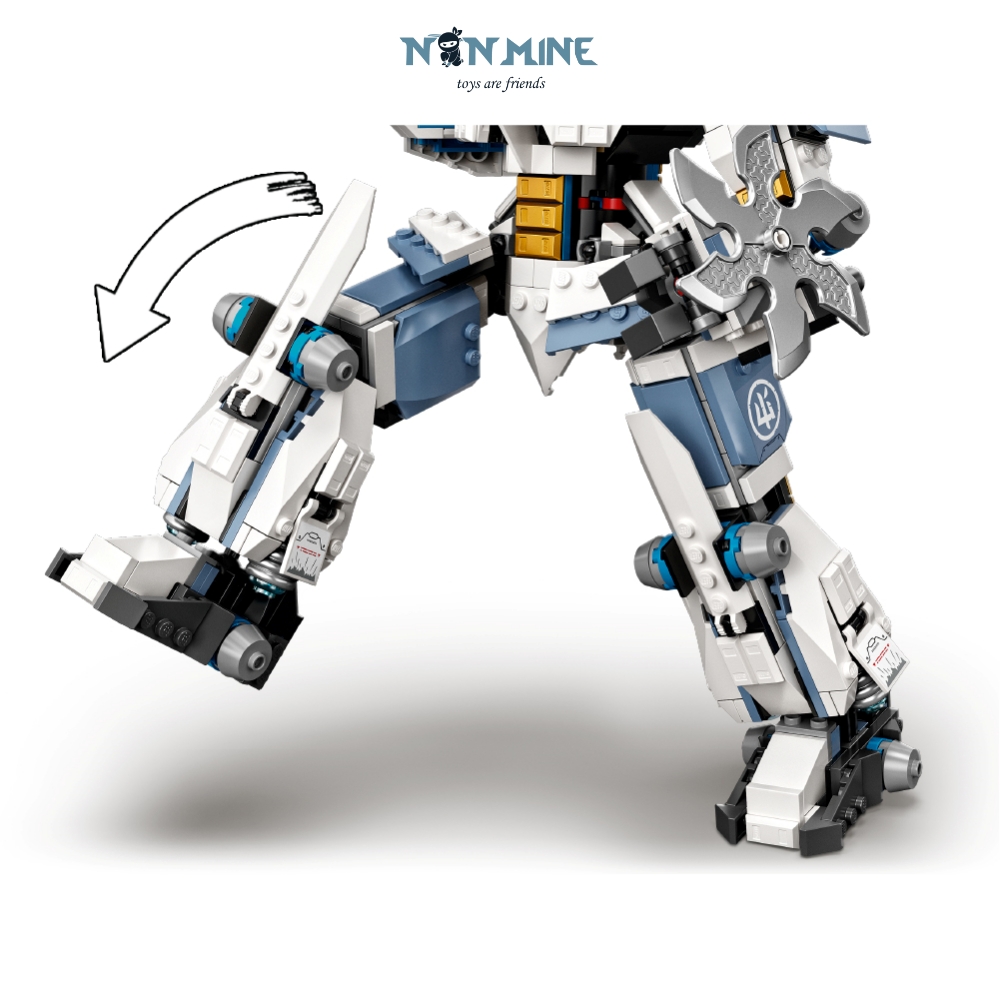 Đồ Chơi Xếp Hình Lắp Ráp Ninja Mech Robot Chiến Giáp Titan Của Zane 860 Chi Tiết Mã 11660