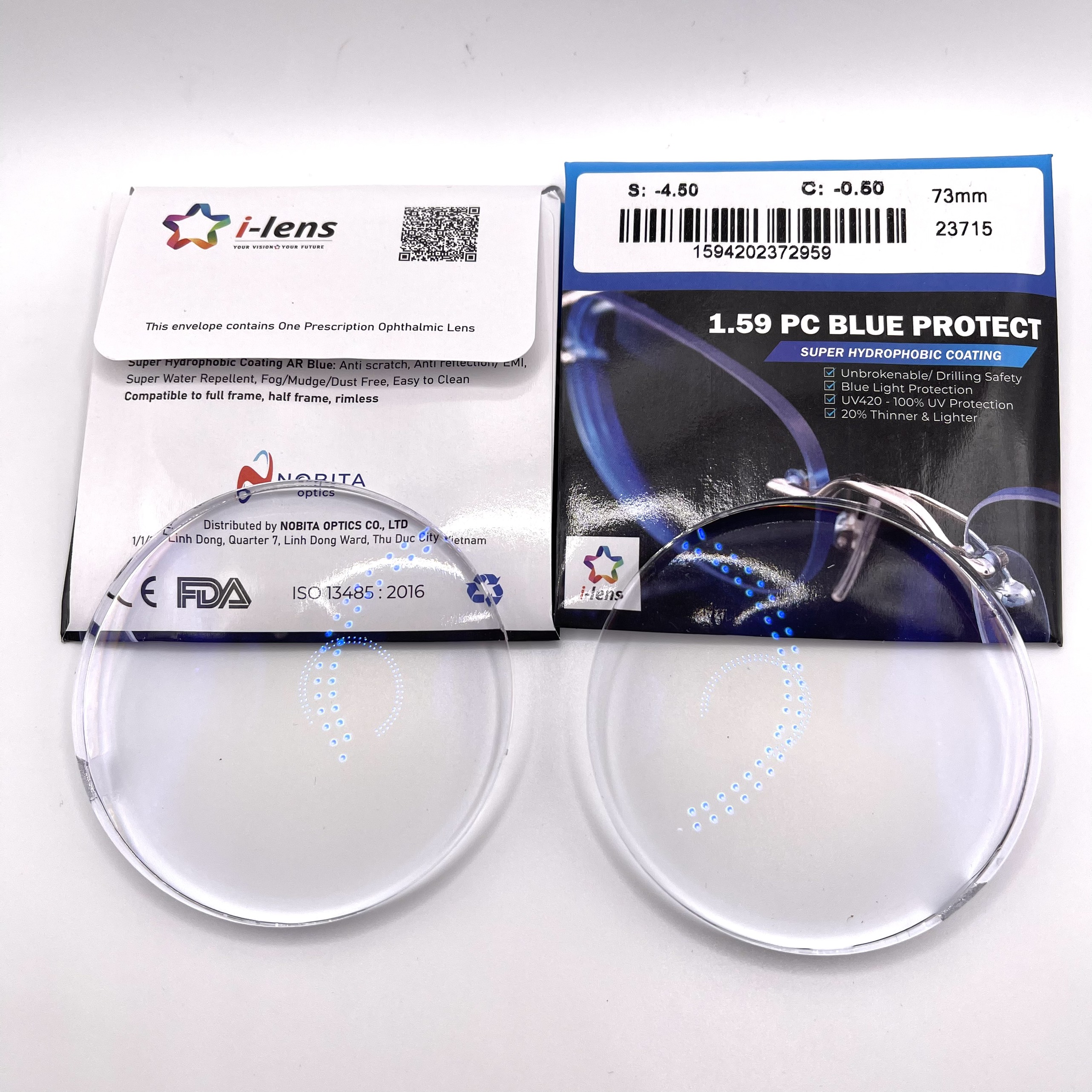 Tròng kính 1.59 PC BLUE PROTECT - JAPAN
