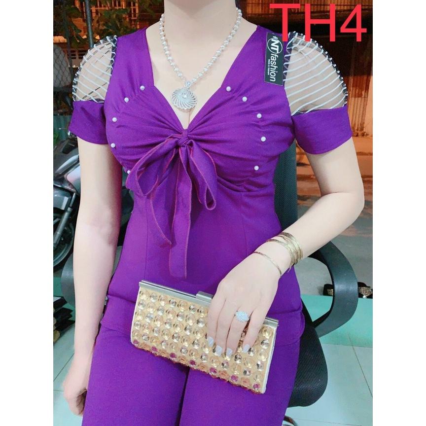 ĐỒ BỘ DÀI THUN CÁT HÀN TRƠN TAY LƯỚI-CHVV2