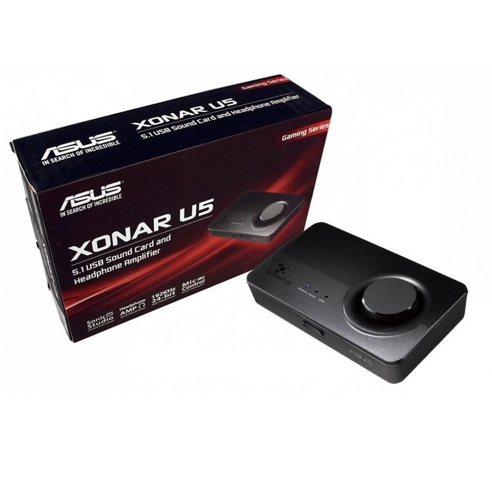 Card sound âm thanh ASUS Xonar U5 Compact 5.1-channel USB - Hàng Chính Hãng