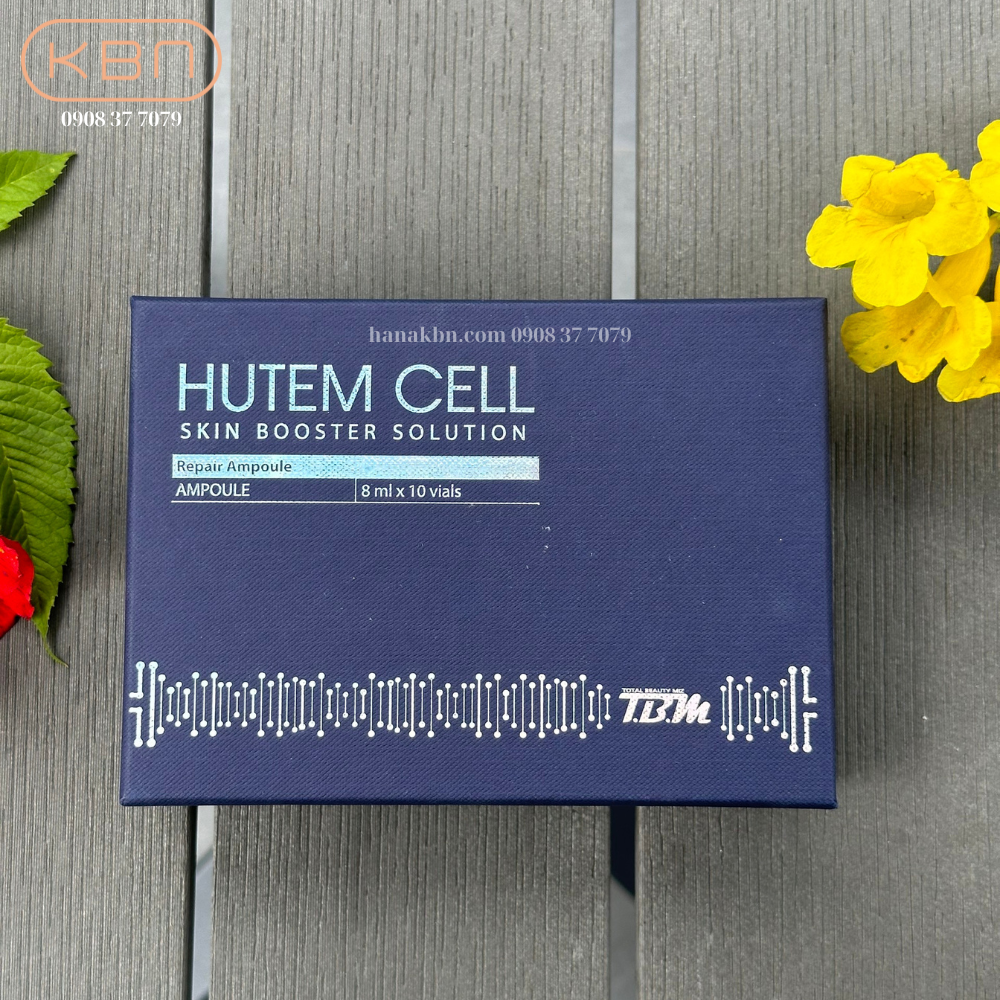 Tế Bào Gốc Tái Tạo Da Mặt Hutem Cell Hàn Quốc - Căng Bóng, Trắng Mịn, Mờ Nhăn, Mờ Nám Sạm (10 Lọ/ Hộp) (Hàng Chính Hãng)