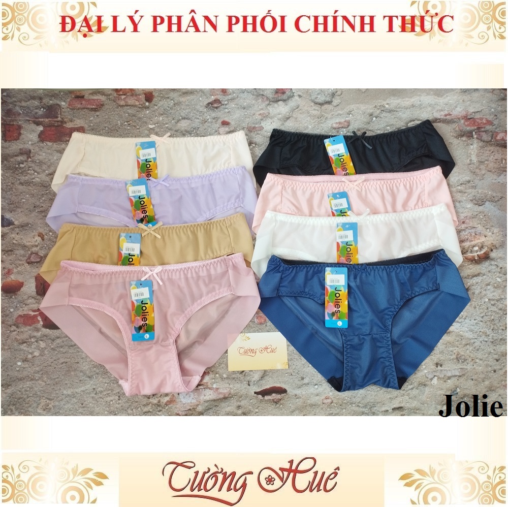 Quần lót nữ Jolies trơn lưng thấp không viền mông.