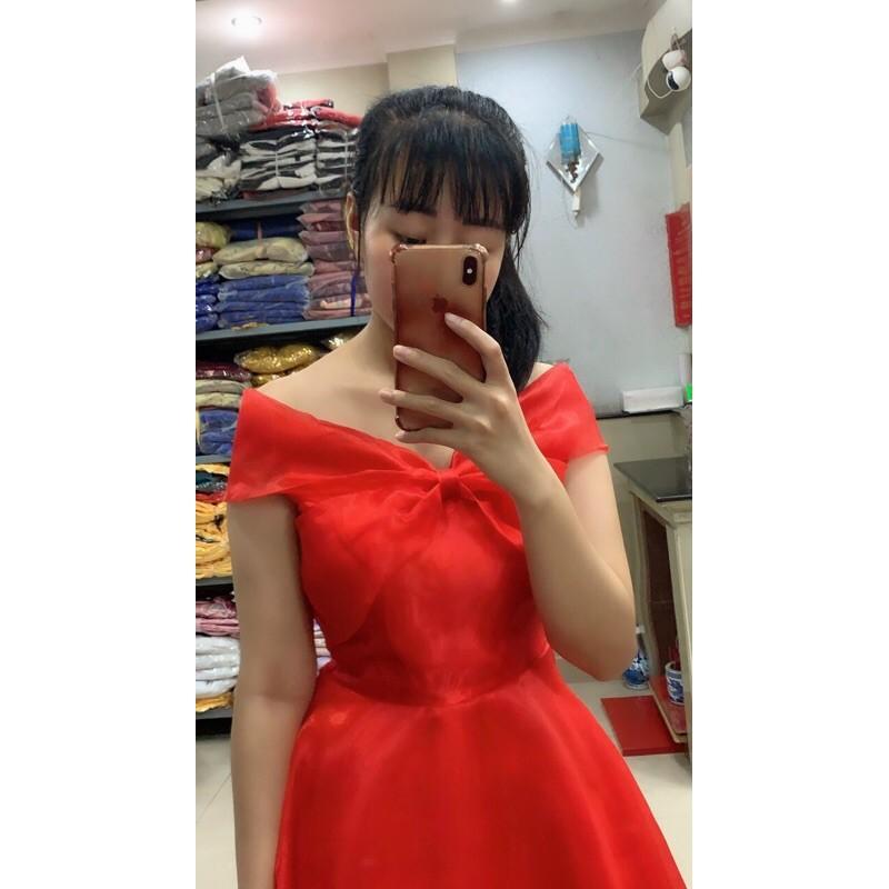 ĐẦM MAXI DẠ HỘI BẸT VAI GỢI CẢM -MS51Y- Size M/L đến 57kgMM MM