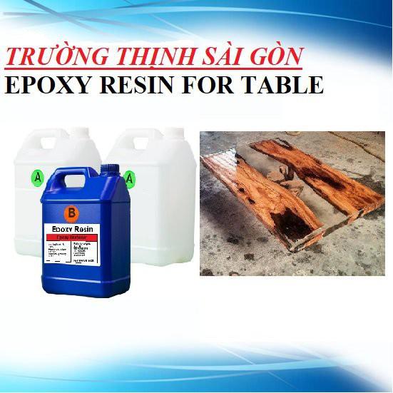 Keo Epoxy Resin Trong Suốt Làm Bàn Ghế Nội Thất (E68AB) Thùng 20Kg - Trường Thịnh Sài Gòn