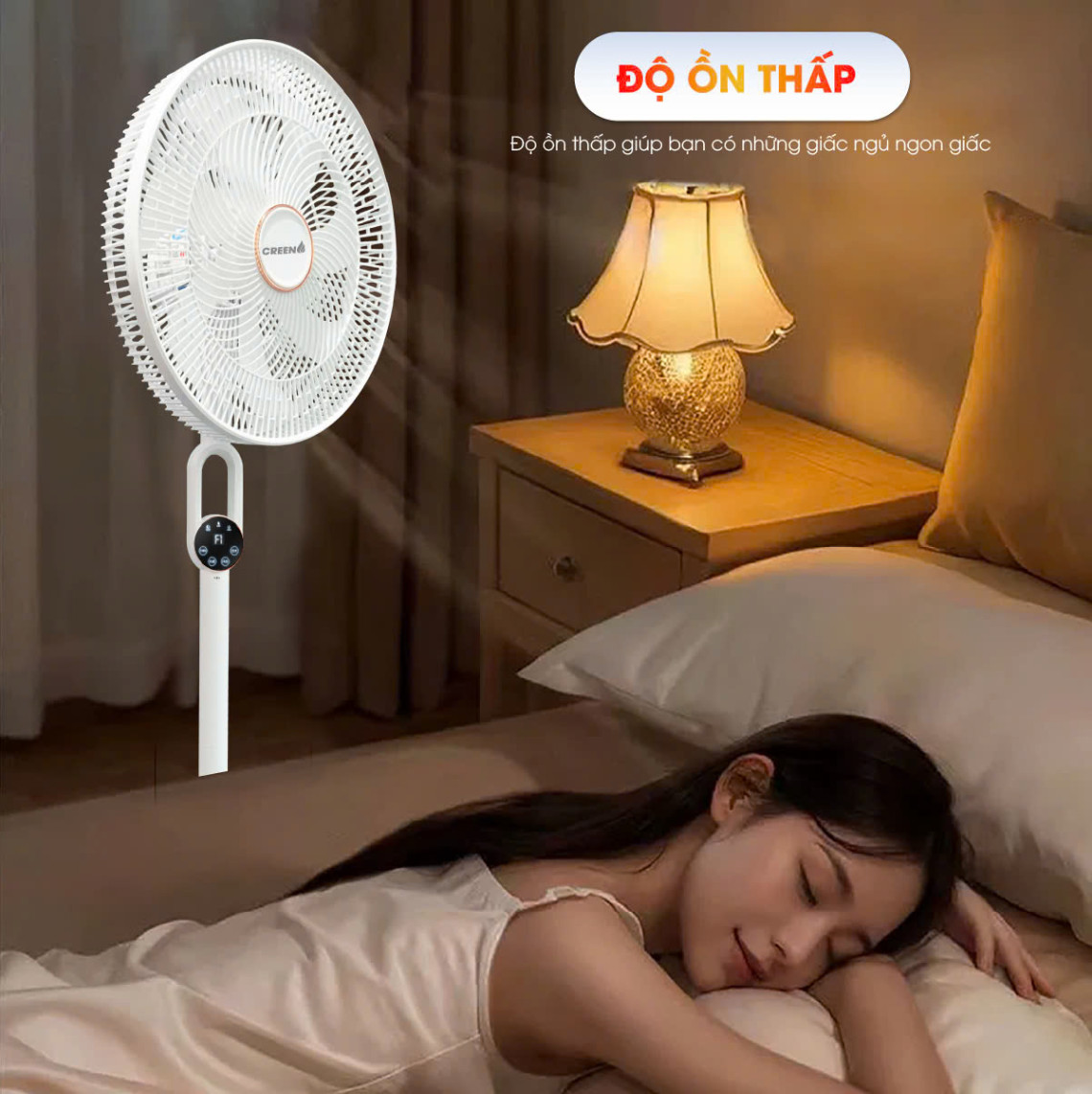 Quạt Cây Điều Khiển Từ Xa CREEN CR-FS2026 Quạt 7 Cánh, 40W Điều Chỉnh Linh Hoạt - Hàng Chính Hãng
