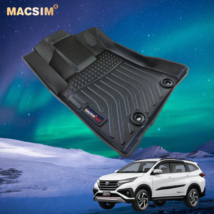 Thảm lót sàn xe ô tô Toyota Rush 2017- nay Nhãn hiệu Macsim chất liệu nhựa TPE cao cấp màu đen