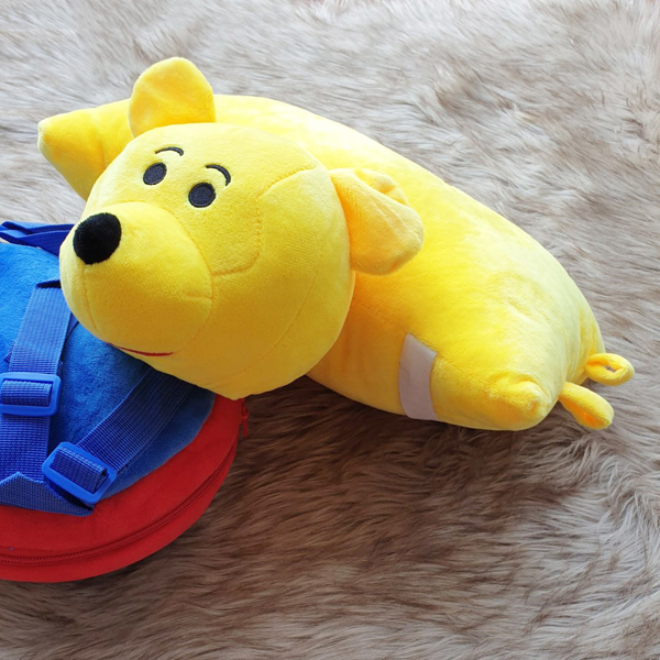 Gối Đi Xe Máy Hình Gấu Pooh Vàng Gx01 (Tặng 1 Móc Khóa Dây Da Pu Đính Đá Lấp Lánh Màu Ngẫu Nhiên)