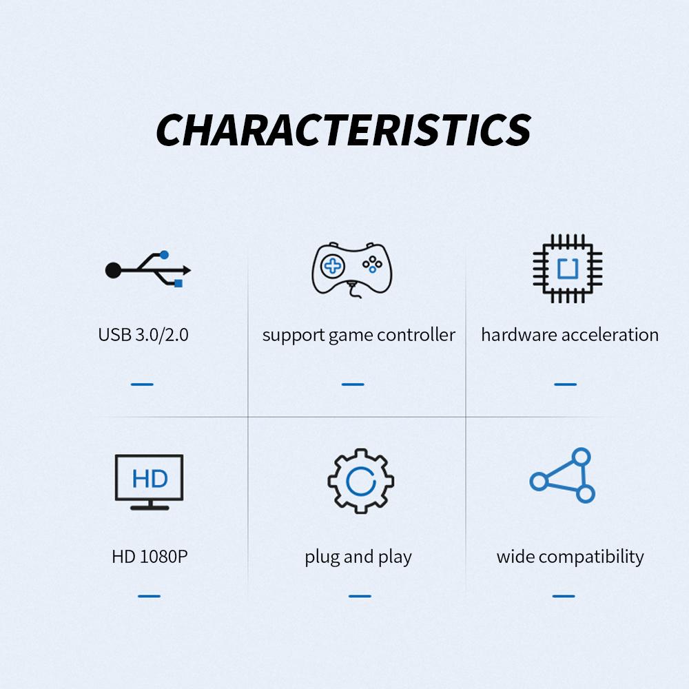 Đầu ra Type-C Capture Phone / Computer Game Live Plug and Play Z29A HD Audio & Video Capture Đầu vào 4K Full HD 1080P