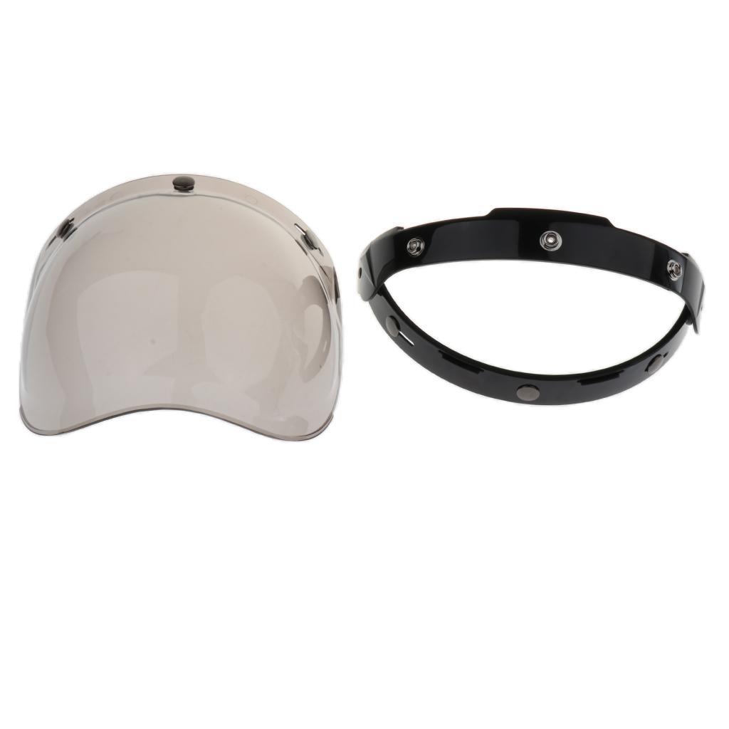 2x3-Snap Bubble Wind Shield Visor for Bonanza Motorcycle Helmets 4