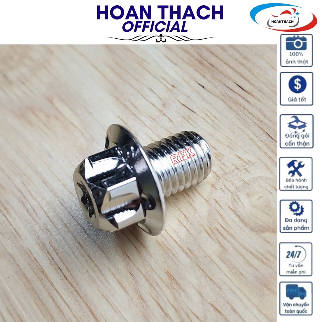 Ốc Chân Kính Salaya Ren Thuận 10L Trắng dùng cho xe máy SP010492