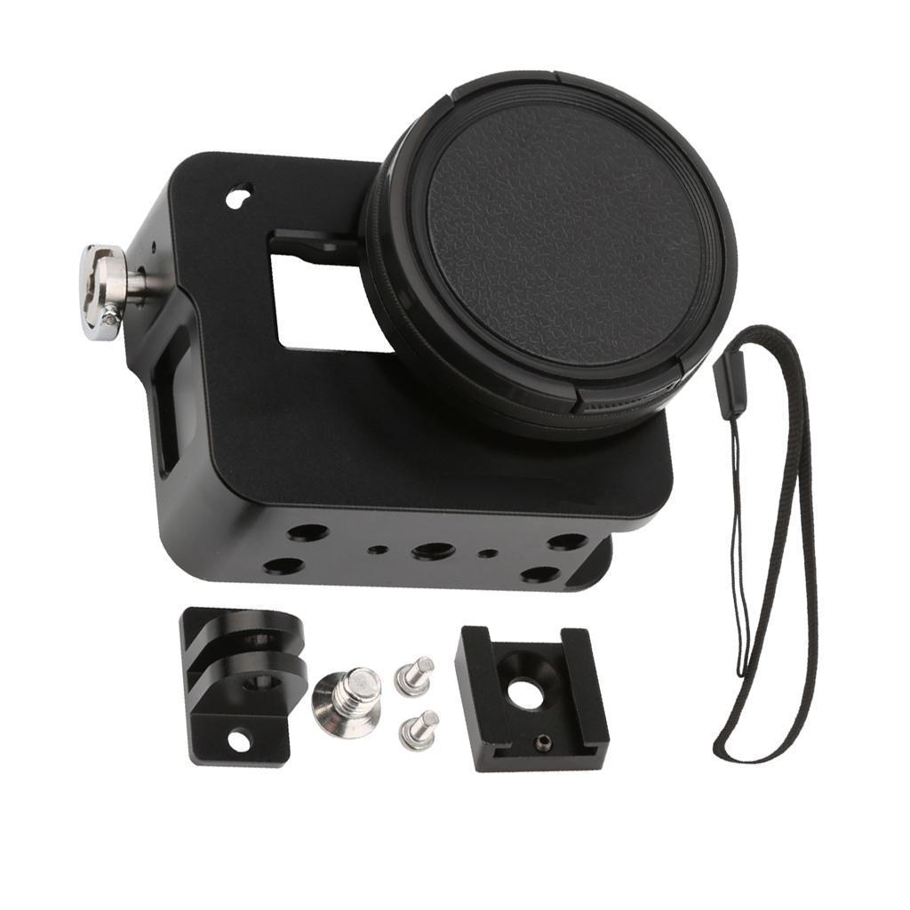 Aluminium Rig Housing Case Frame with 52mm UV Filter for Hero 5 Black