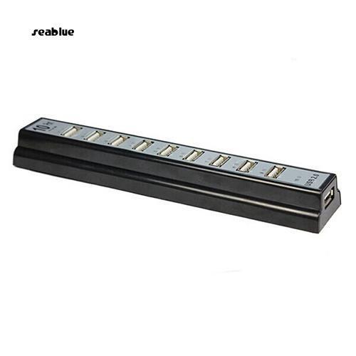 Hub 10 Cổng USB 2.0 Tốc Độ Cao + Bộ Chuyển Đổi Nguồn Hoa Kỳ Dành Cho Máy Tính