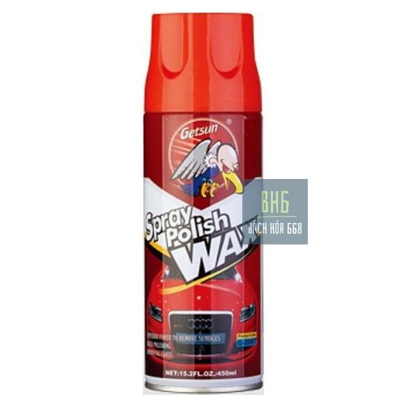 Chai xịt Spray Polish Wax 450ml đánh bóng bề mặt sơn xe ô tô