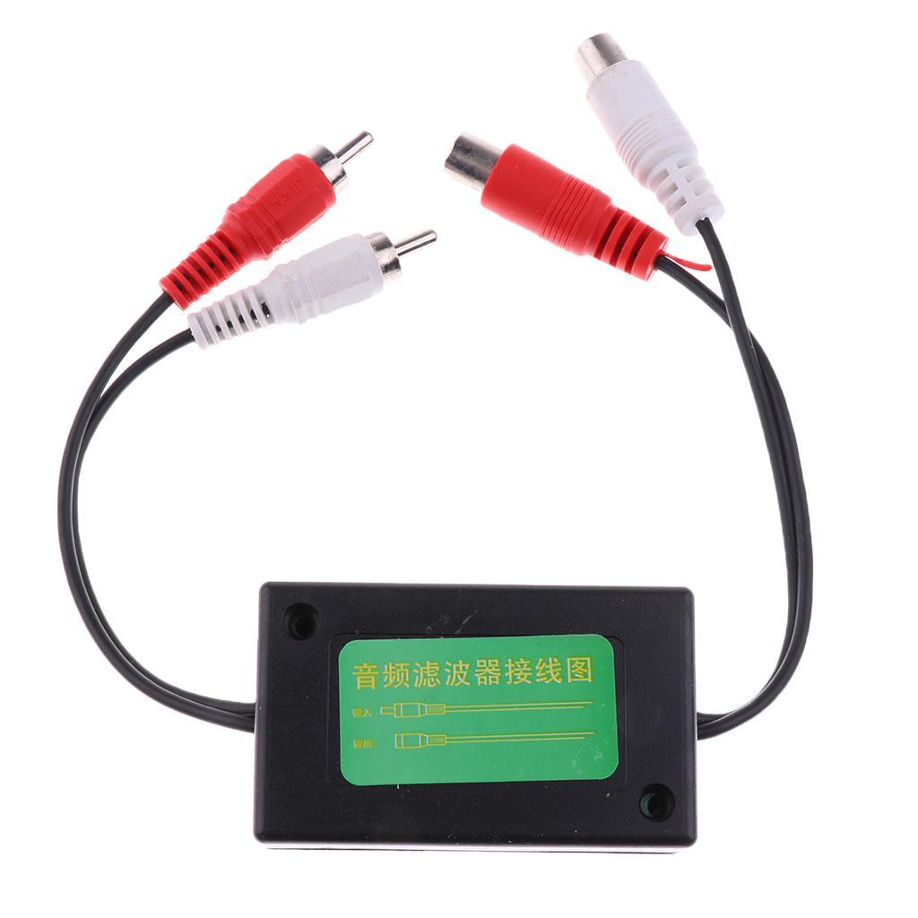3-4pack 2 RCA to 2 RCA Ground Loop Isolator Noise Audio Filter for Car Home