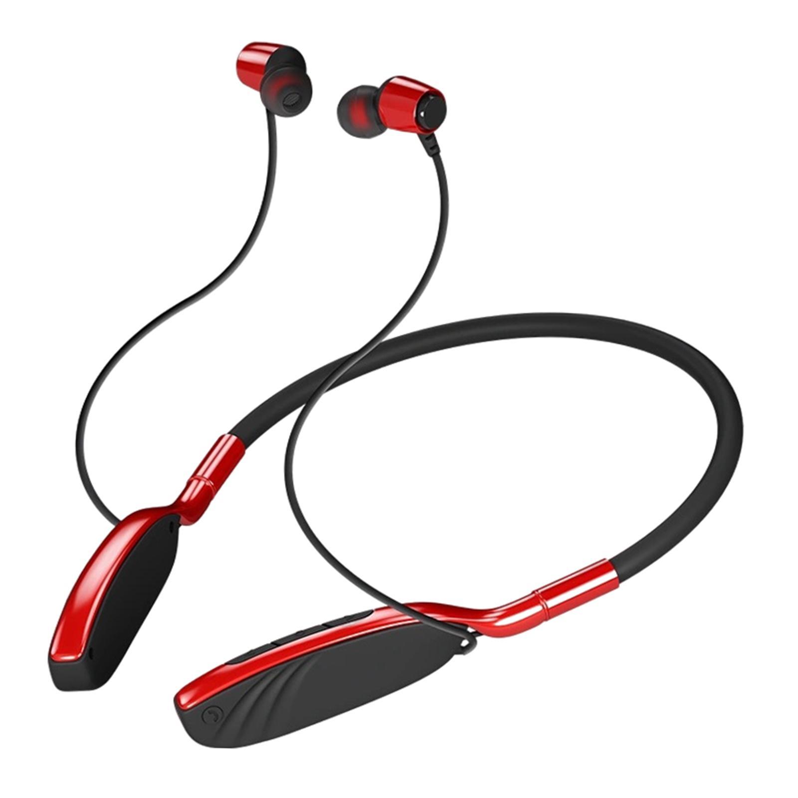 Sport Earphones Wireless w/Mic Bluetooth Earbuds Headset Lightweight Red