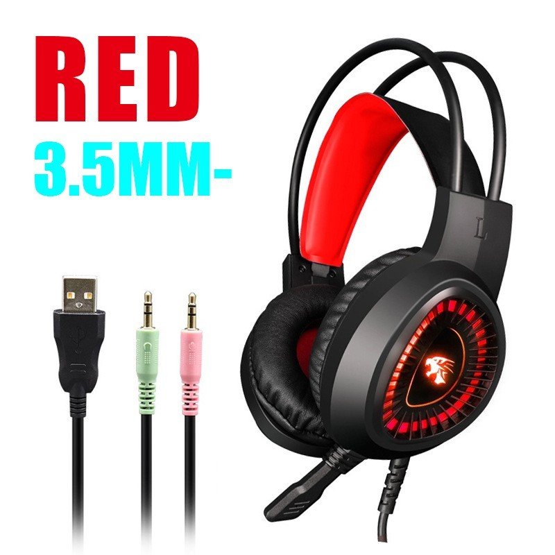 Tai Nghe Headphone Đầu Báo V1000 Led Cầu Vồng Jack 3.5 + USB Nghe Hay