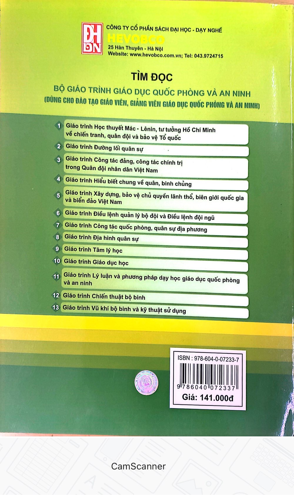 Giáo Trình Vũ Khí Bộ Binh và Kỹ Thuật Sử Dụng - Dùng cho Giáo Viên, Giảng Viên Giáo Dục Quốc Phòng và An Ninh