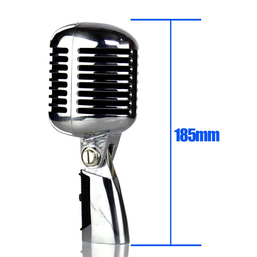 Micro Ami DQ-55SH - Micro karaoke sân khấu phong cách vintage (cổ điển) - Mic có dây chuyên dùng cho phòng trà, karaoke, livestream, thu âm chuyên nghiệp - Quay video, MV ca nhạc cực đẹp - Kết nối được hầu hết các thiết bị âm thanh - Dynamic microphone