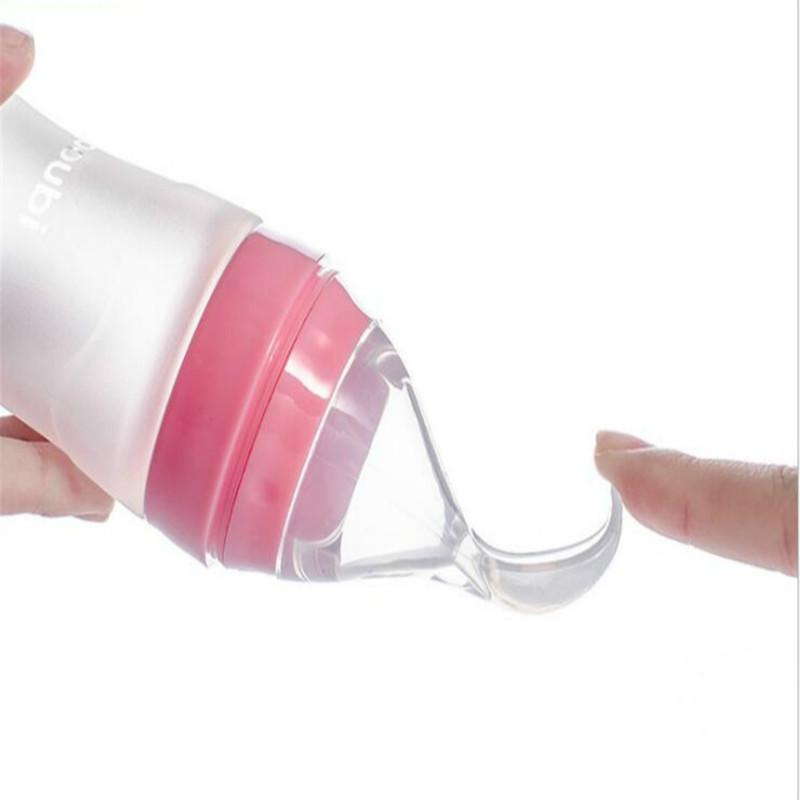 Bà Mẹ Và Trẻ Em Tiếp Liệu Cơm Dán Bình Cho Bé Thìa Ăn Cho Bé Đào Tạo Thực Phẩm Bổ Sung Bình Bóp Đầu Mềm Thìa Su