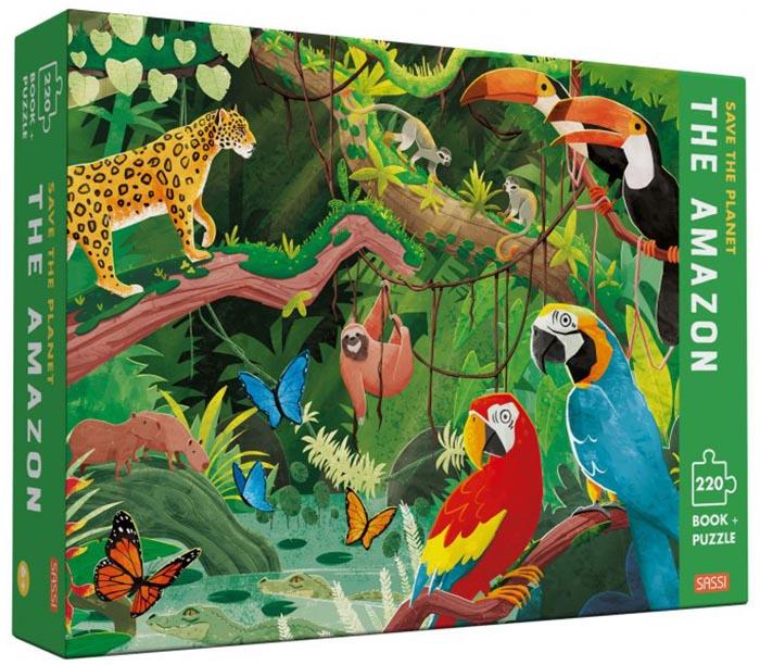 Save the Planet: The Amazon (Book and puzzle 220 pieces)