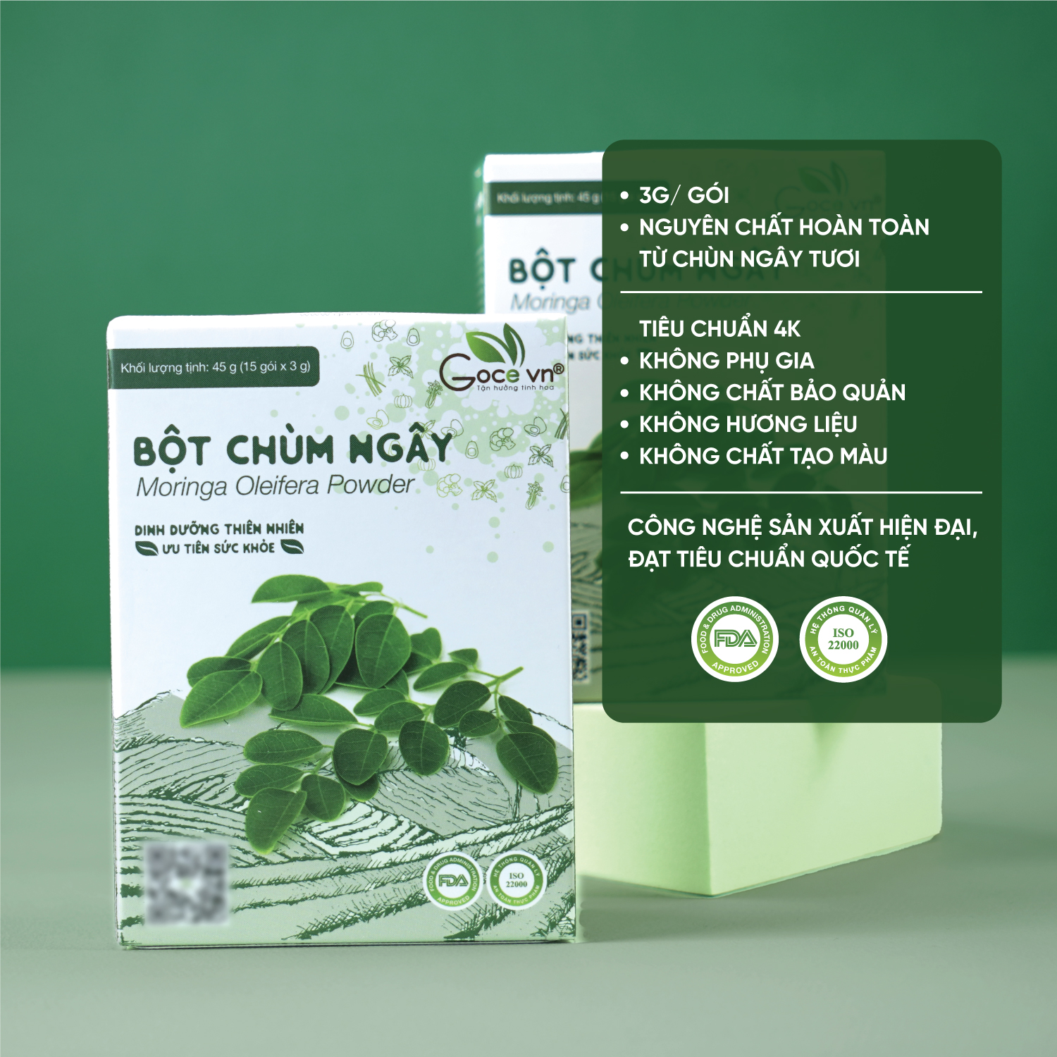 Bột chùm ngây nguyên chất Goce - 45g ST