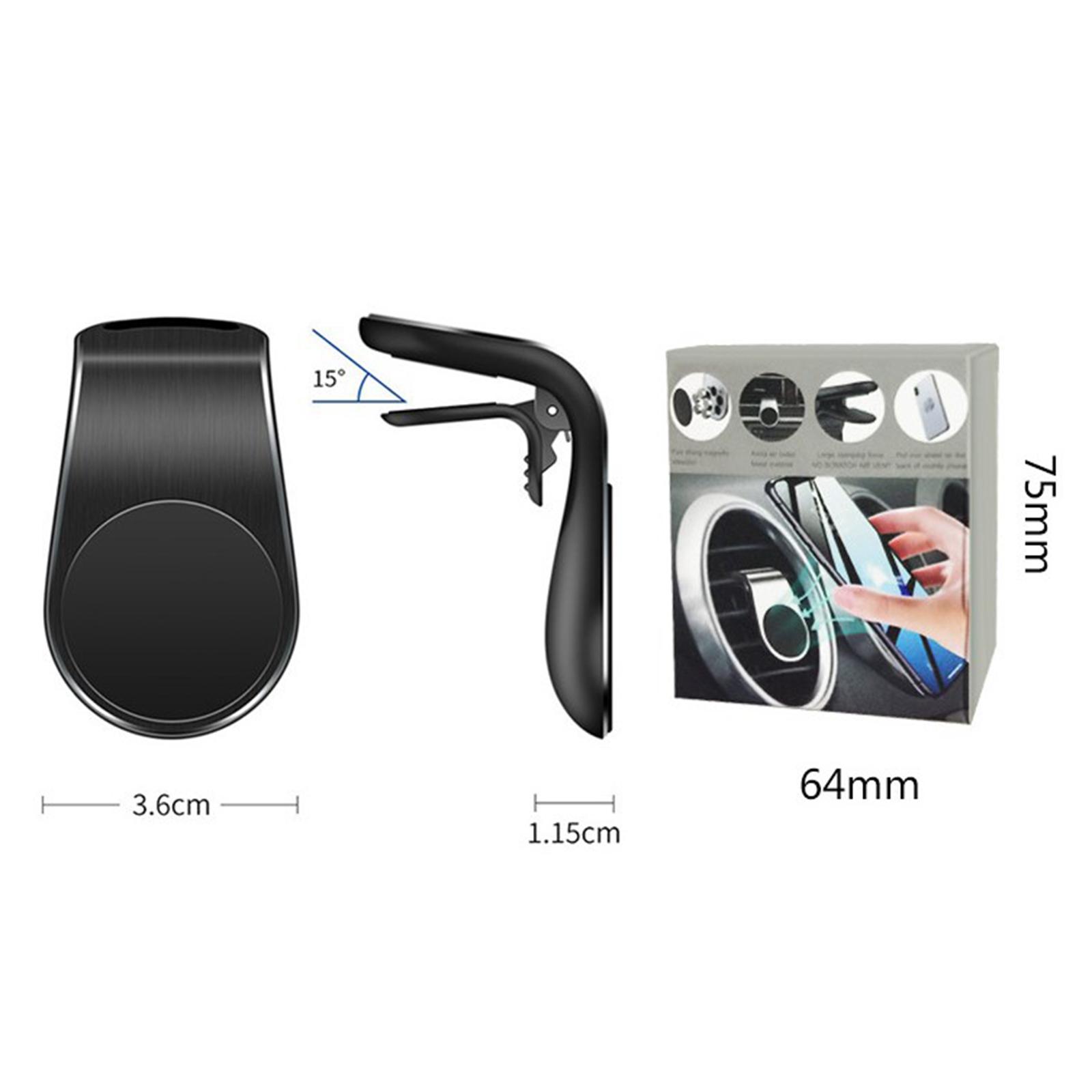 Golden Car Mobile Cell Phone Holder Magnetic Air Vent Clip Mount for iPhone