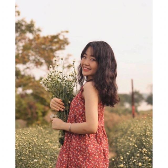 Đầm Hoa Nhí 2 Dây Nữ Váy 2 Dây Họa Tiết Hoa Nhỏ