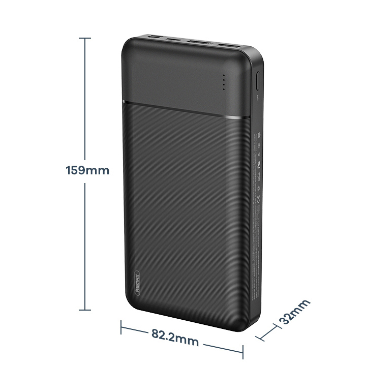 Pin Dự Phòng 30000mah Remax RPP-167 Lango Series Fast Charing 2.1A tích hợp 2 cổng USB - Hàng nhập khẩu