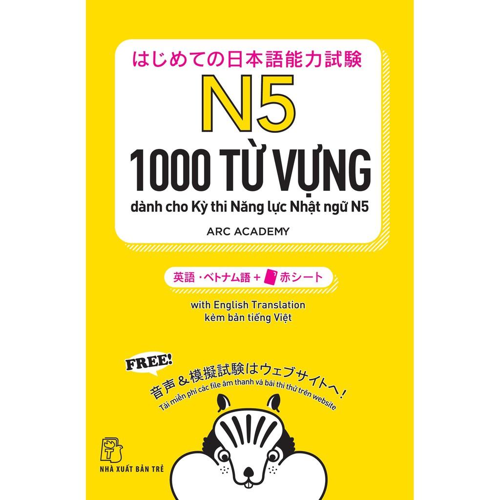 1000 từ vựng dành cho Kỳ thi Năng lực Nhật ngữ N5 - Bản Quyền