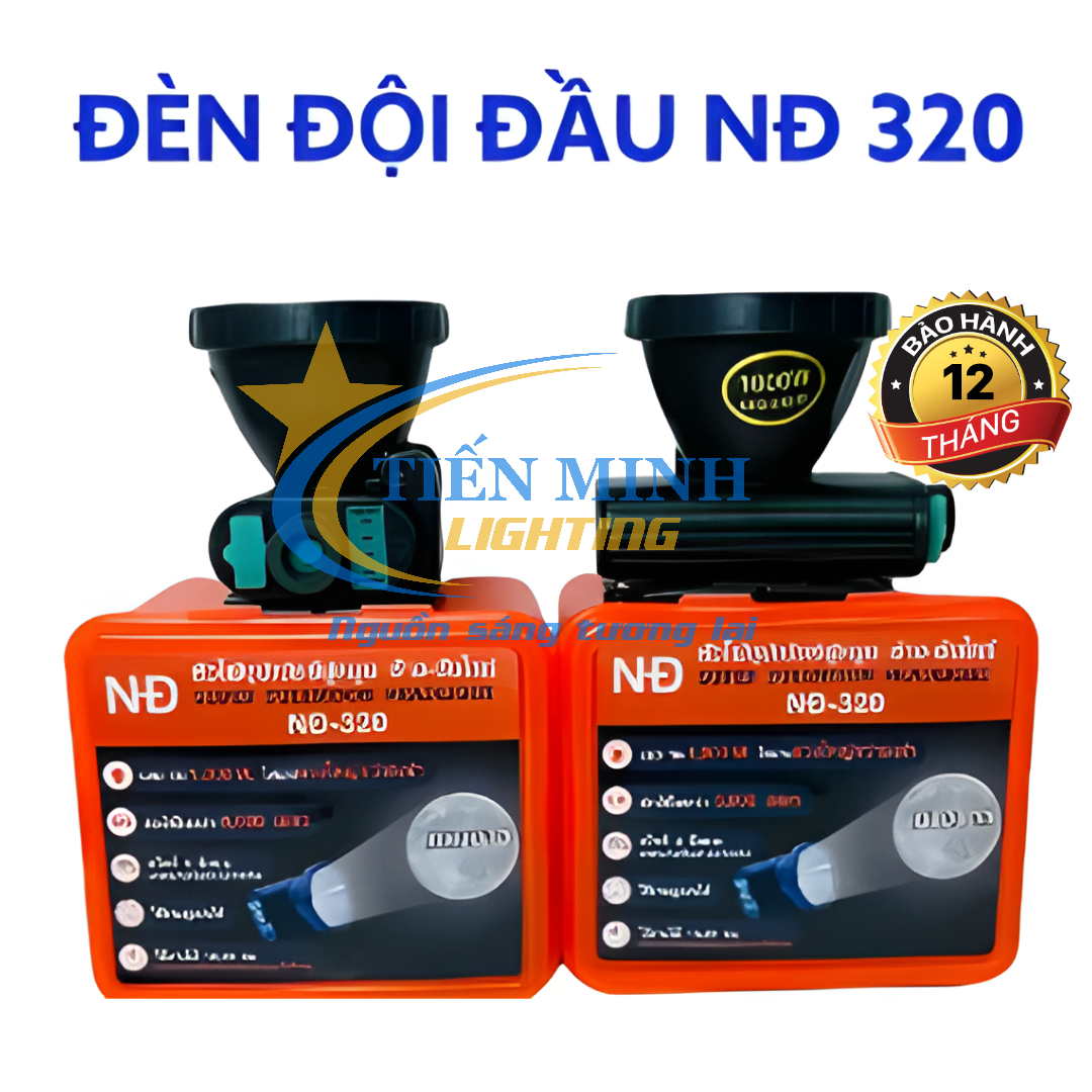 đÈN ĐỘI ĐẦU NĐ 320 1000W, GẮN CHIP LED T6 SIÊU SÁNG, CHÓA 6CM, KÍN NƯỚC, TẦM CHIẾU XA 1500M, ÁNH SÁNG TRẮNG/VÀNG