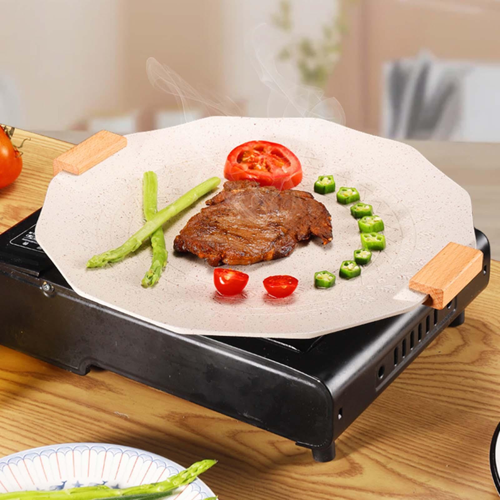 Korean Style Barbecue Grill Pan 34cm Easily Clean Indoor Outdoor Use Round