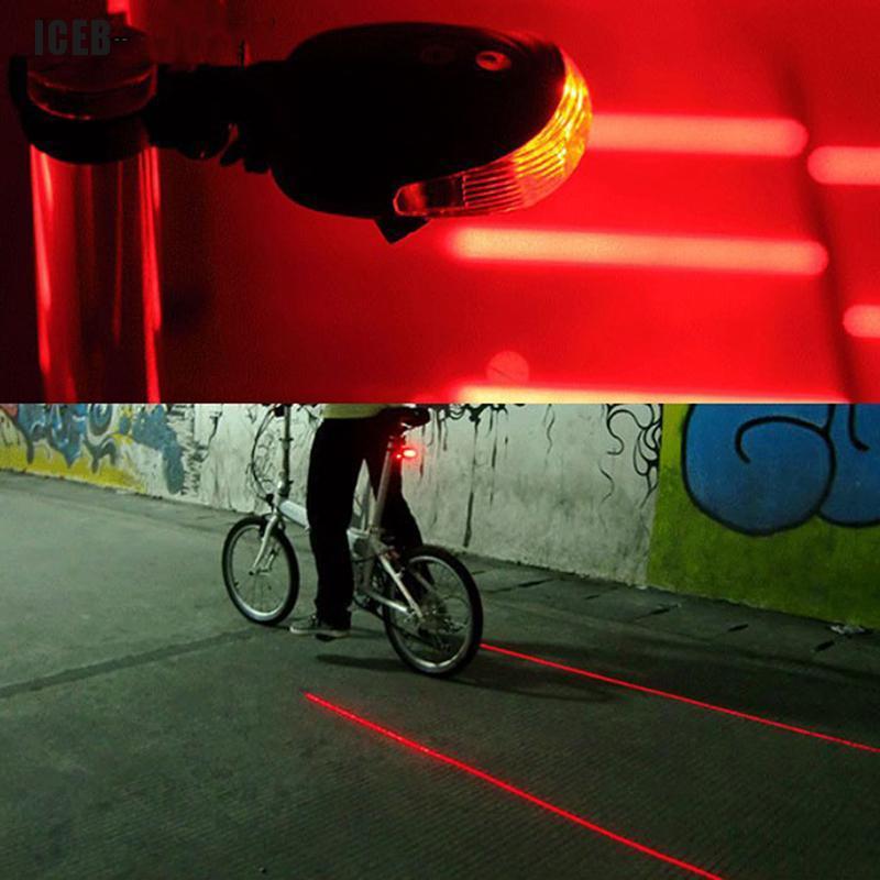 Đèn Cảnh Báo An Toàn Cho Xe Đạp Băngb 2 Laser + 5 Led