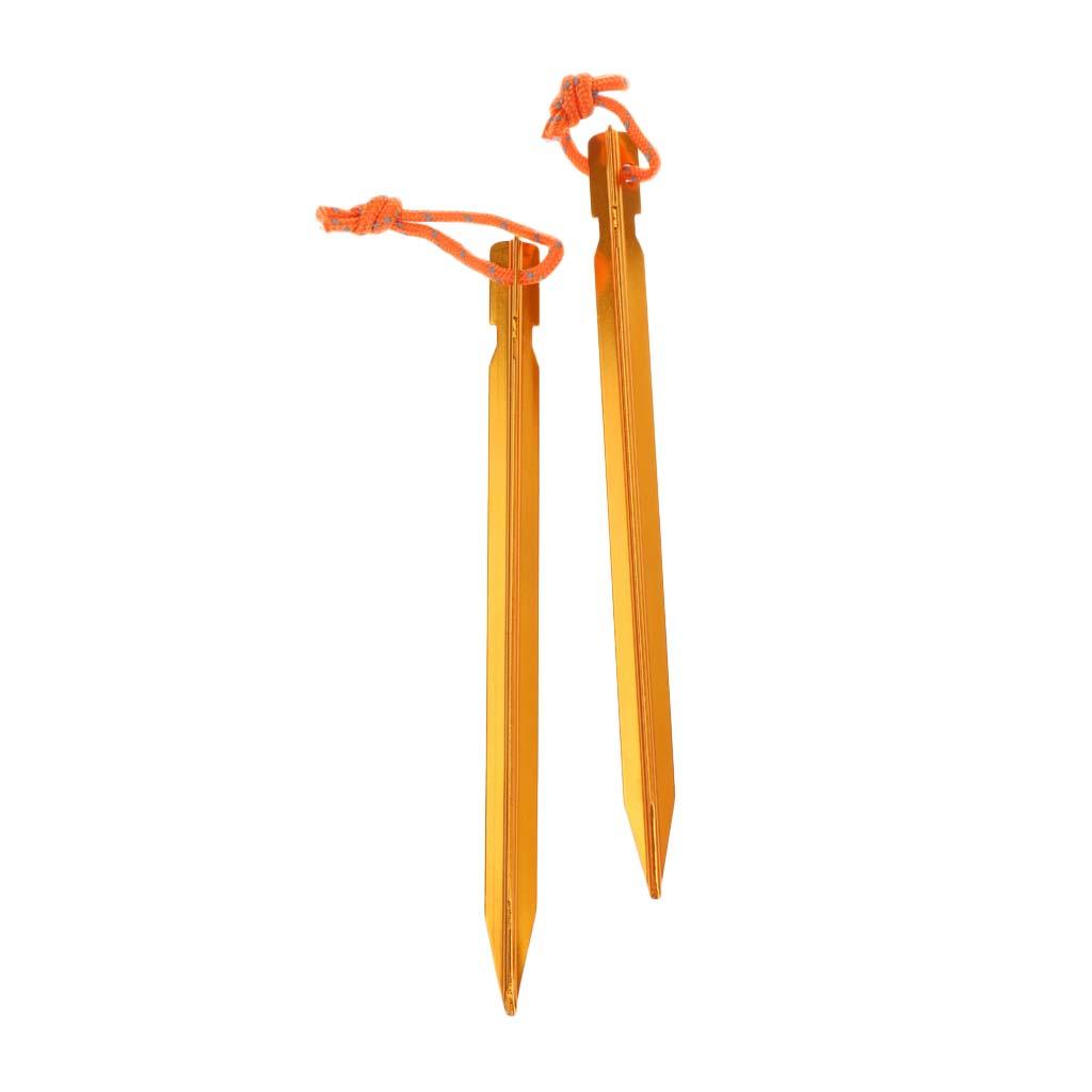 Pack of 10 Tent Stakes Peg Aluminum Alloy Camping Tent Nail with Storage Bag