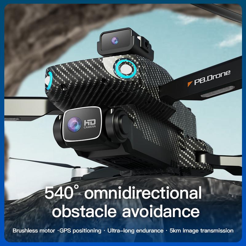 KOHR 2023 New P8 Pro Brushless GPS Drone 4K Dual Camera WIFI Quadcopter Five-Sided Intelligent Obstacle Avoidance Helicopter Toy