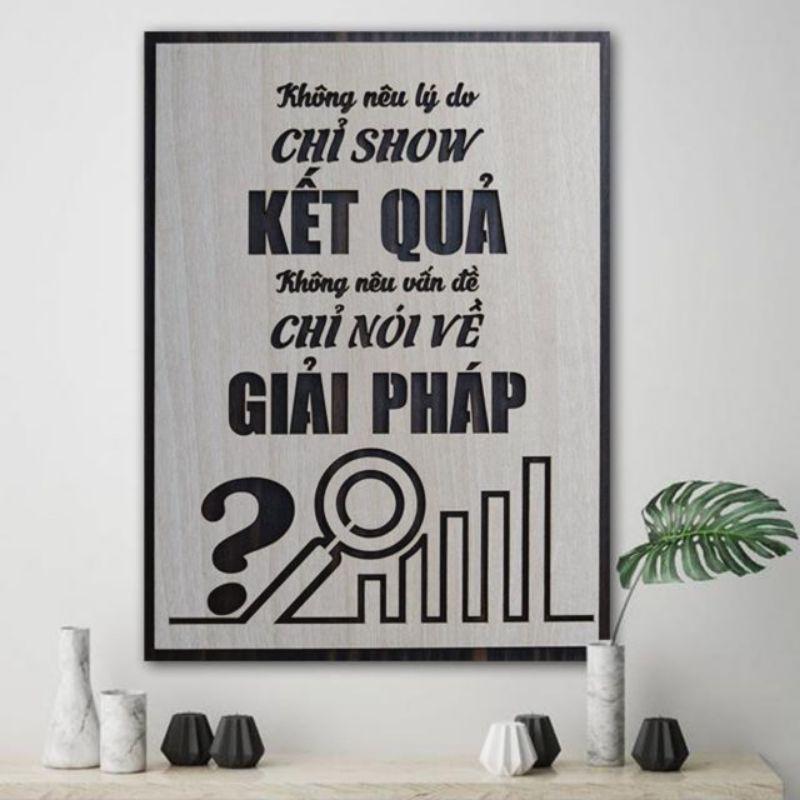 Tranh bằng Gỗ MDF phòng khách Combo 2 Tranh Gỗ Treo Tường Làm Việc Văn Phòng.