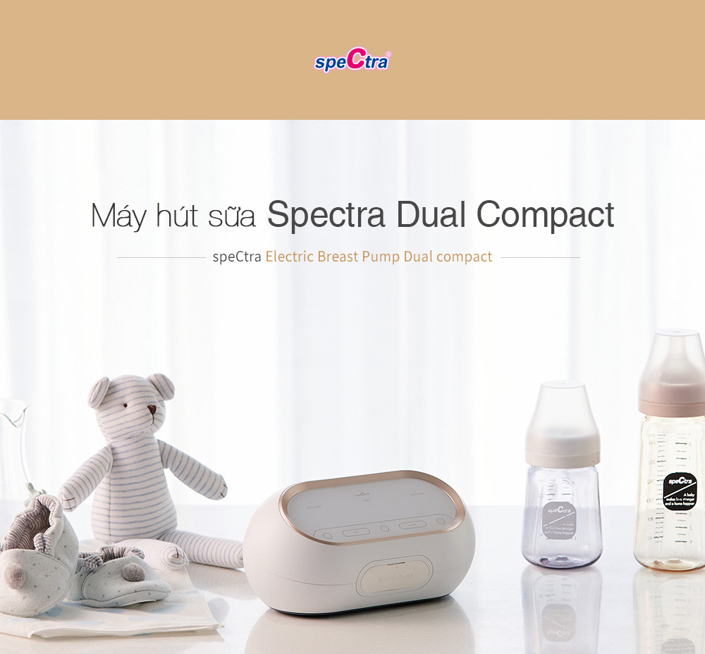 COMBO MÁY HÚT SỮA ĐIỆN ĐÔI KÉP SPECTRA COMPACT+MÁY HÂM SỮA TIỆT TRÙNG ĐIỆN TỬ DUO 3- FB3093VN