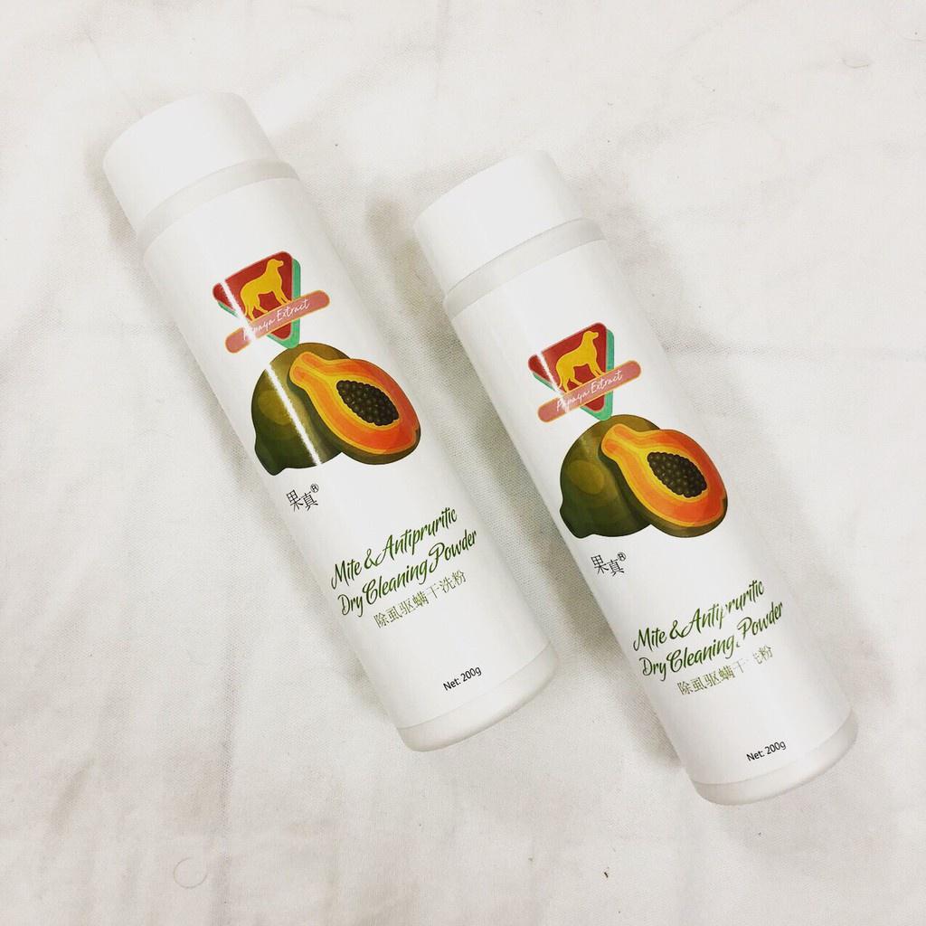 BỘT TẮM KHÔ CHO CHÓ MÈO HƯƠNG ĐU ĐỦ