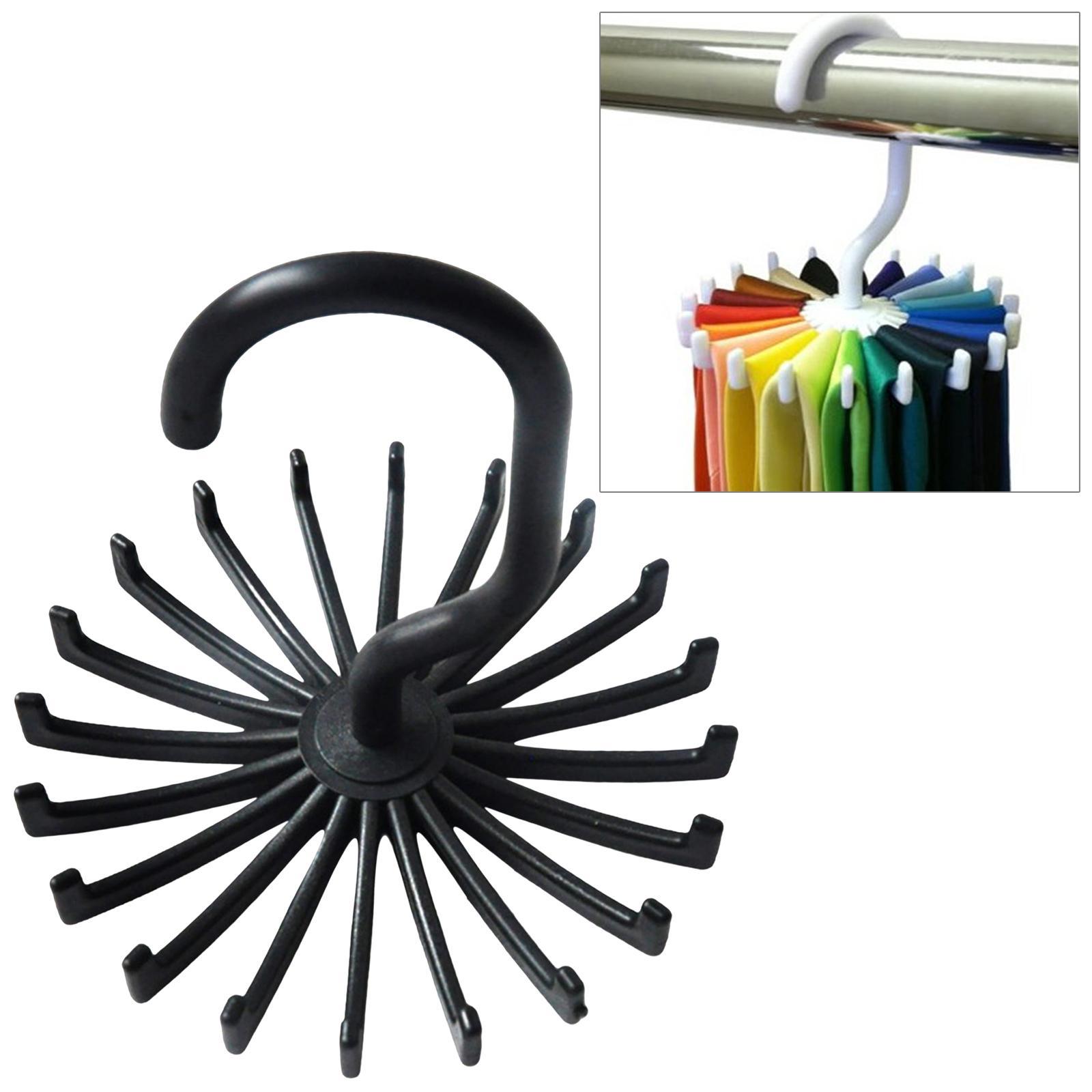 2X Tie Belt Rack Bar Hanger Holder Hook Closet Organizer Storage Rotating