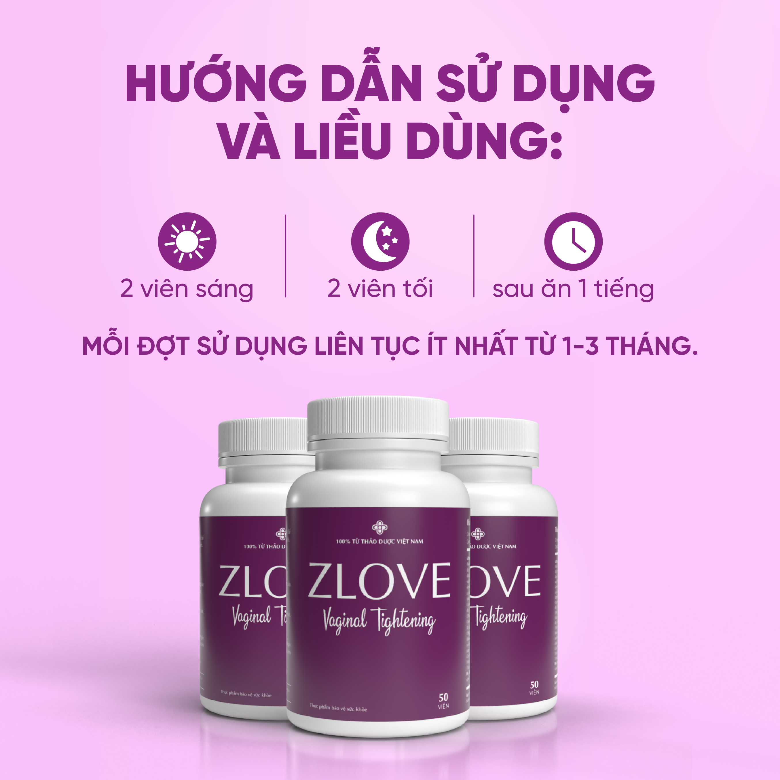 Thực Phẩm Bảo Vệ Sức Khỏe ZLove - Se Khít Tức Thì, Tăng Nội Tiết Tố Và Phục Hồi Sức Khỏe Phụ Nữ Sau Sinh Nhanh Chóng (50 viên/hộp)