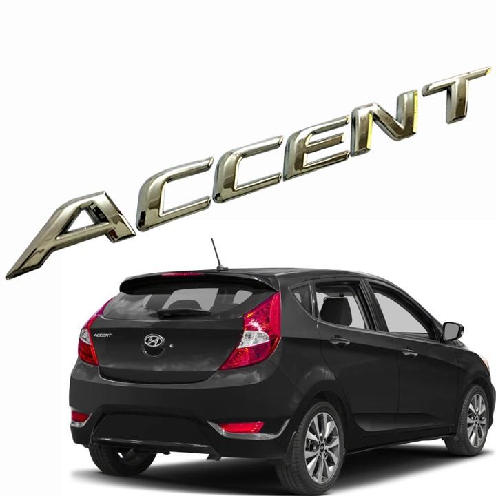 Tem Logo Chữ Nổi ACCENT Dán Đuôi Xe