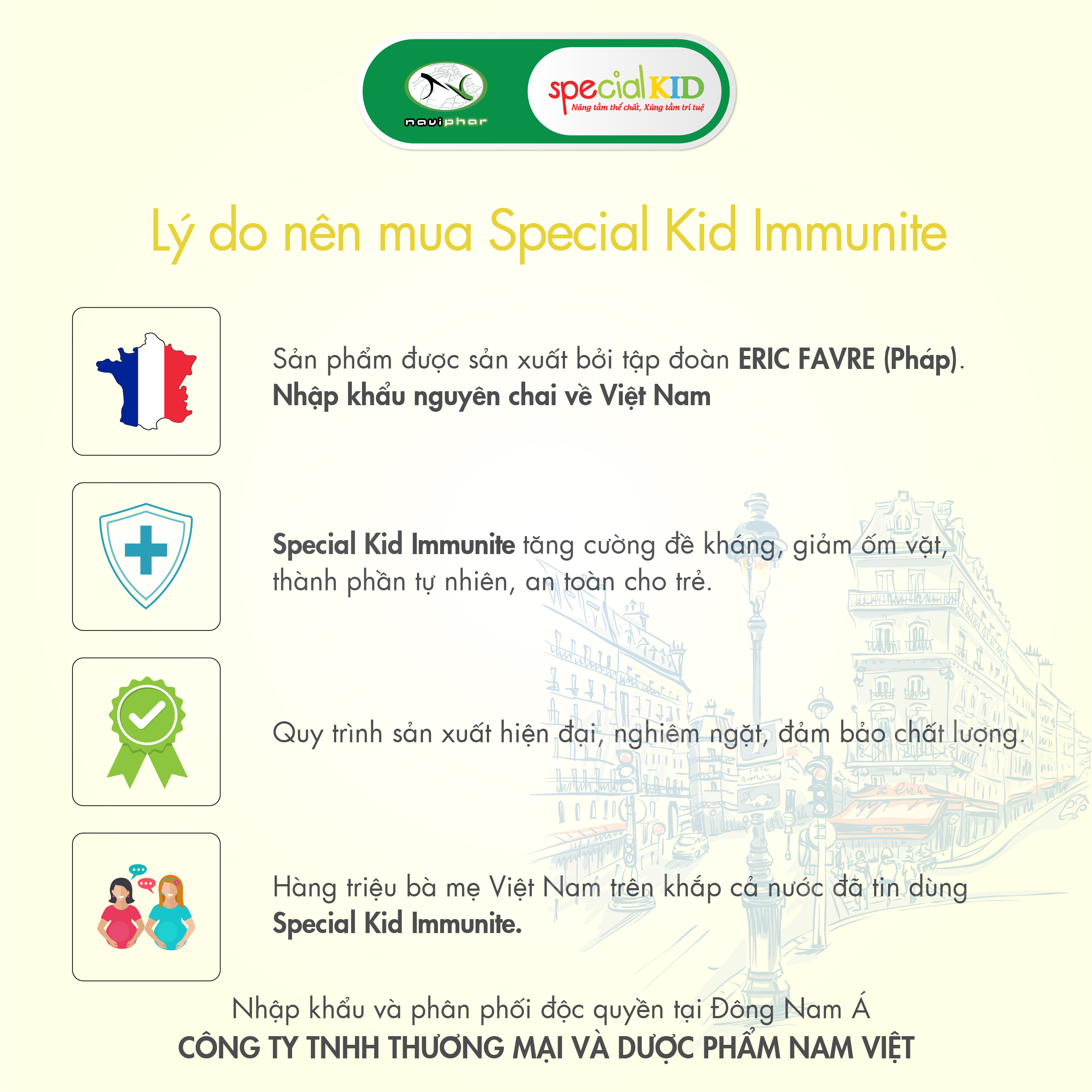 SPECIAL KID IMMUNITE - Siro Tăng cường sức đề kháng - Hỗ trợ giảm nguy cơ mắc bệnh do nhiễm khuẩn - Chiết xuất từ ong: Mật ong, Phấn hoa, Sữa ong chúa, Keo ong - Nhập khẩu Pháp - (125ml)