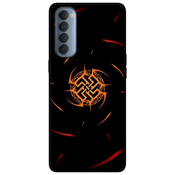Ốp lưng dành cho Reno 4 Pro mẫu Năng Lượng Đỏ Đen