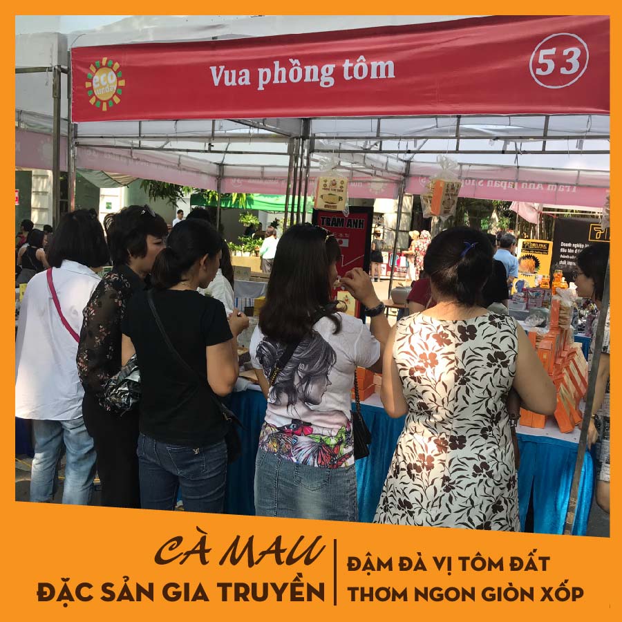 Vua Phồng Tôm - Đặc sản Năm Căn Cà Mau [45% thịt tôm] [200G/Hộp]KHÔNG NGON HOÀN TIỀN