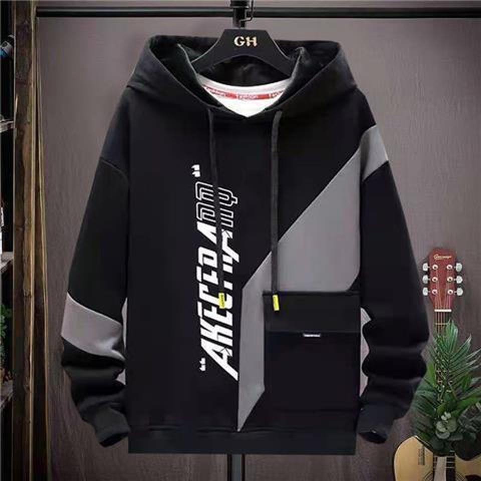 最新款式Áo Hoodie Tay Dài Dáng Rộng Plus Size Cho Nam Size S-8XL