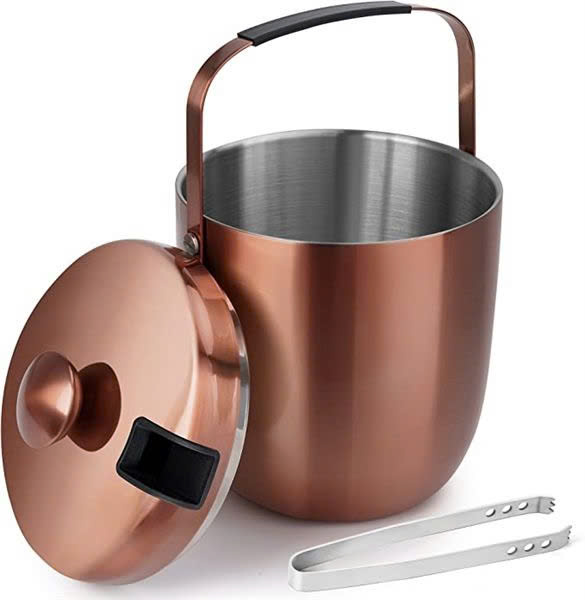 Xô đá inox ICE BUCKET màu đồng Hàng chính hãng