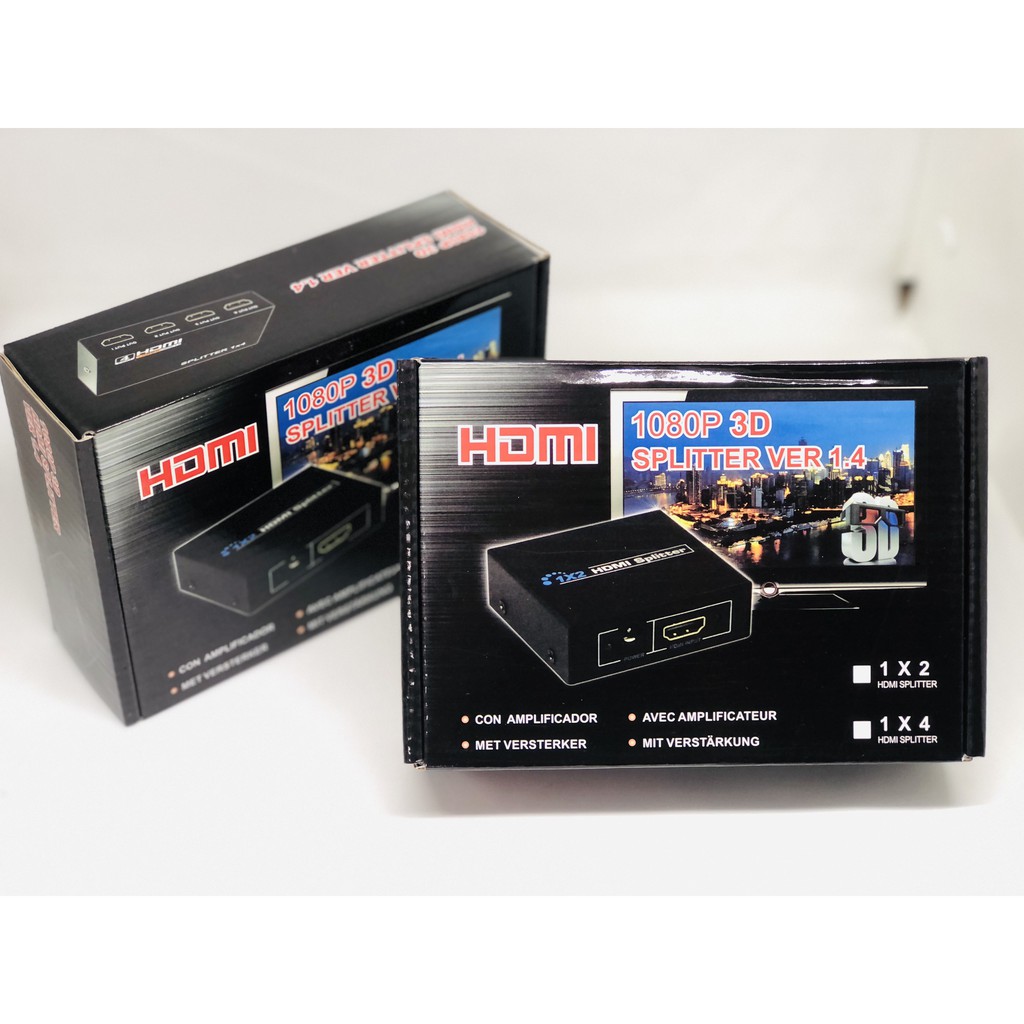 Bộ Chia HDMI Splitter 1 Ra 4 1080P 3D Tặng Kèm Adapter