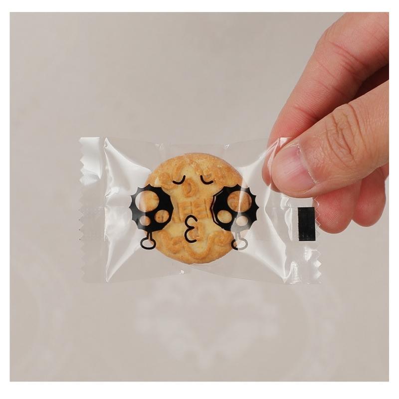 Túi Bánh Quy Kẹo Bánh Hạnh Nhân Bánh Dứa Hình Thú EMOJI dễ thương Size 4.5 x7.5 cm set 100 túi