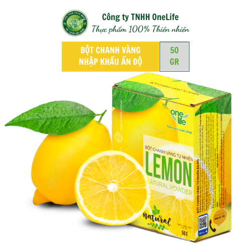 Bột Chanh Vàng Tự Nhiên Ấn Độ OneLife (Hộp 50gr)