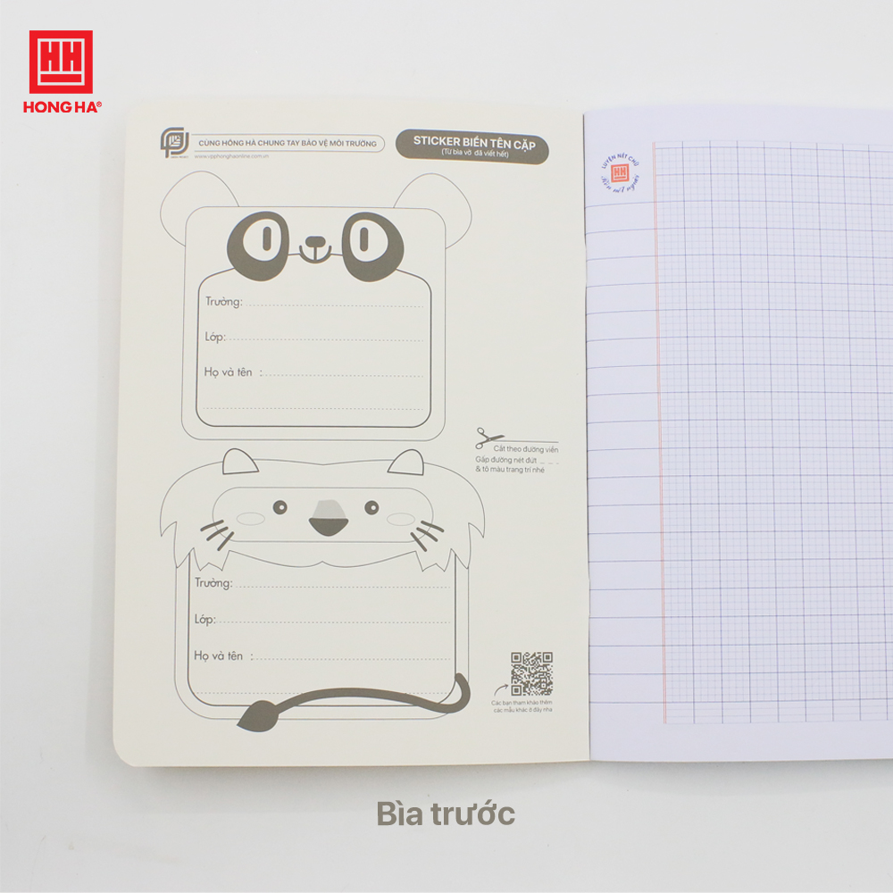 Vở 4 ô ly 80 trang Hồng Hà School Oringa định lượng 110gsm - 0598