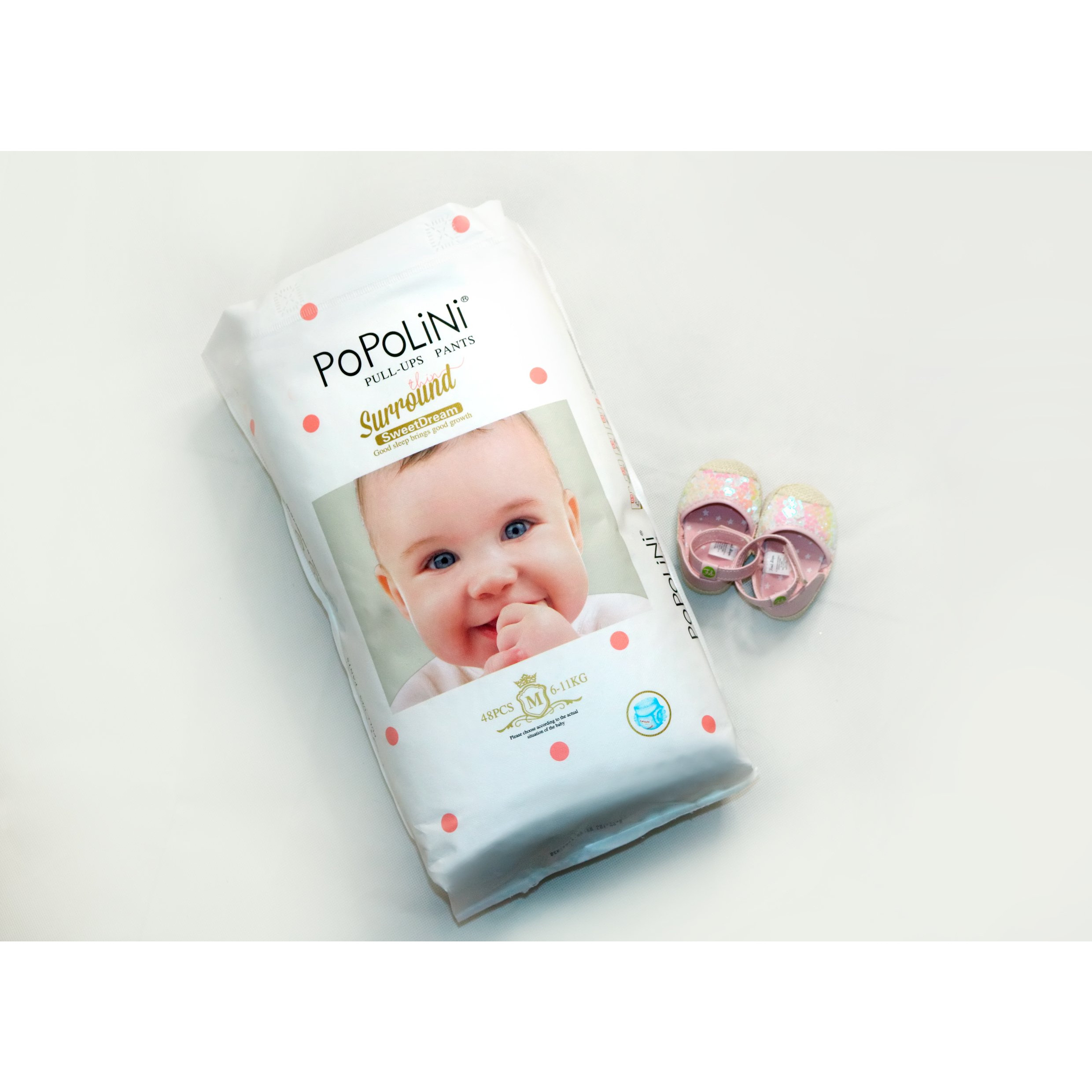 Tã quần Popolini size M 48 miếng 6-11kg